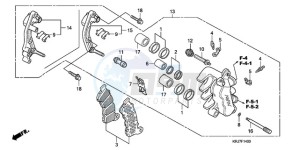 FES1259 France - (F / CMF) drawing FRONT BRAKE CALIPER