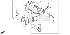 CRF150RB9 ED / T19 2ED drawing FRONT BRAKE CALIPER