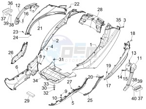 MP3 400 ie (USA) USA drawing Side cover - Spoiler