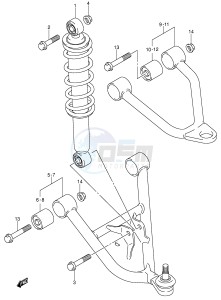 LT-F250 (E3-E28) drawing SUSPENSION ARM (MODEL K2 K3 K4)