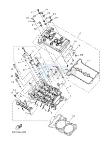 XT1200Z (23PM) drawing CYLINDER HEAD