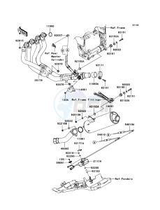 NINJA ZX-10R ZX1000-C2H FR GB XX (EU ME A(FRICA) drawing Muffler(s)