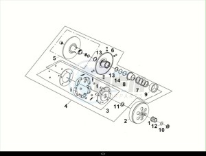 MAXSYM 400I (LZ40W1Z1-EU) (M2) drawing DRIVEN PULLEY