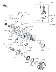 JET SKI ULTRA 310R JT1500NGF EU drawing Crankshaft