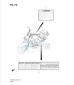 VLR1800 drawing LABEL (VLR1800L1 E2)