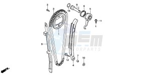 NX500 DOMINATOR drawing CAM CHAIN/TENSIONER