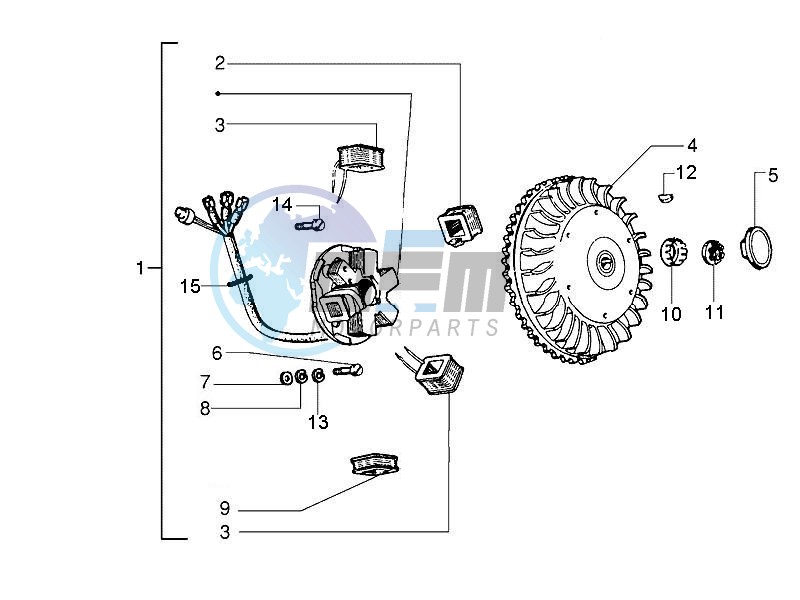 Flywheel magneto