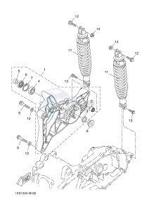 YP400R X-MAX 400 (1SD4 1SD4 1SD4) drawing REAR ARM & SUSPENSION