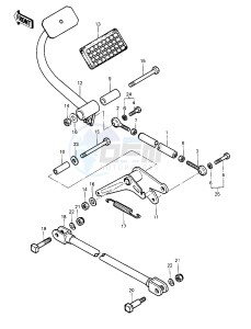 KZ 1000 P [POLICE 1000] (P1-P5) [POLICE 1000] drawing BRAKE PEDAL_TORQUE LINK