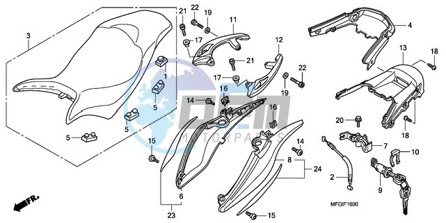 SEAT/REAR COWL