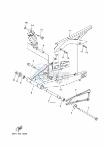 MT-25 MTN250-A (BGJ1) drawing REAR ARM & SUSPENSION