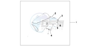 VTX1800C1 drawing HEADLIGHT COWL AND SCREEN