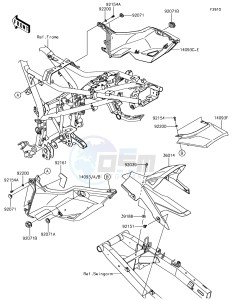 VERSYS-X 300 ABS KLE300CHF XX (EU ME A(FRICA) drawing Side Covers/Chain Cover