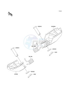 KX 85 A [KX85 MONSTER ENERGY] (A6F - A9FA) A7F drawing FOOTRESTS