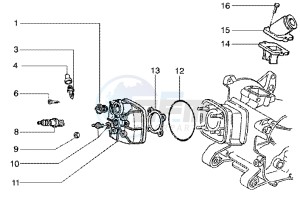 Runner 50 Poggiali drawing Cylinder head - Induction pipe