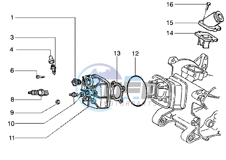 Cylinder head - Induction pipe