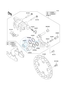 KVF 750 F [BRUTE FORCE 750 4X4I] (F8F) F8F drawing FRONT BRAKE