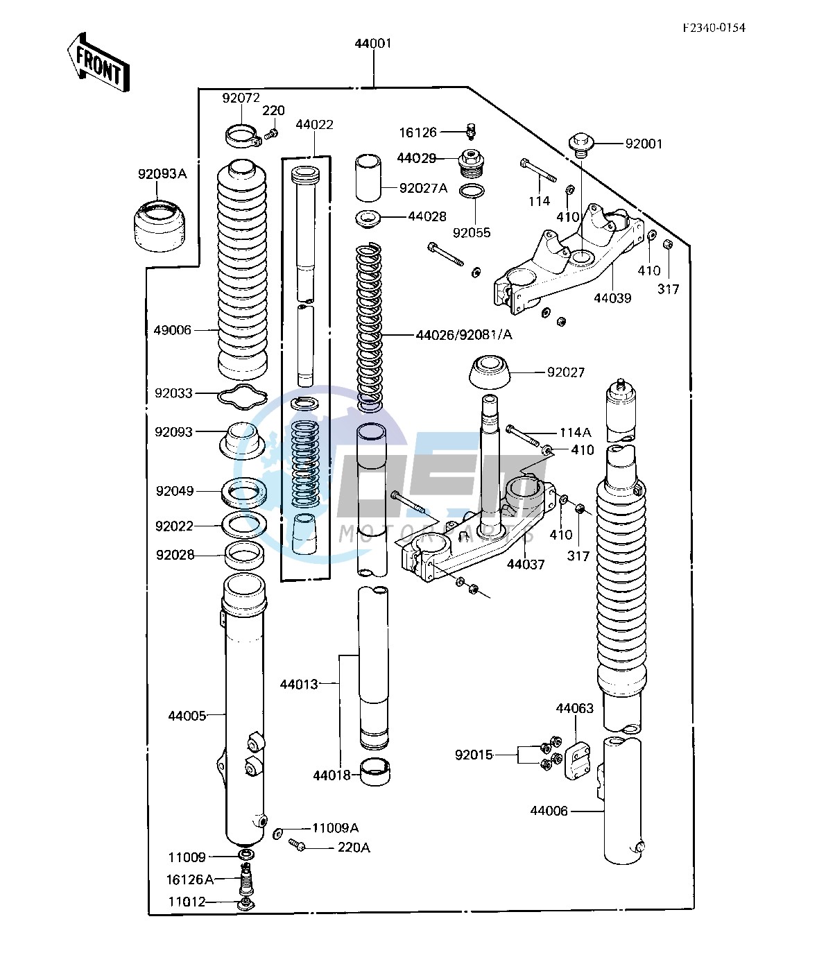 FRONT FORK -- KX125-B2- -