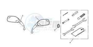 QUAD LANDER 300S drawing MIRRORS L / R