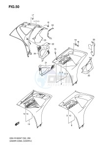 GSX-R1000 (E2) drawing UNDER COWL COVER (MODEL K7)