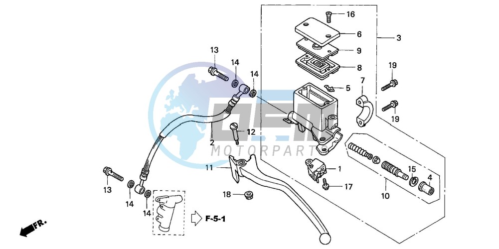 RR. BRAKE MASTER CYLINDER