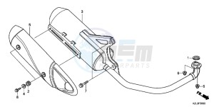 NSC110MPDE NSC110MPDE UK - (E) drawing EXHAUST MUFFLER