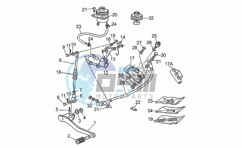 Rear master cylinder