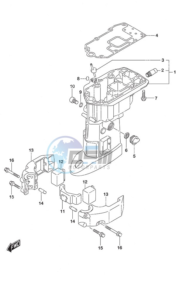 Drive Shaft Housing Non-Remote Control