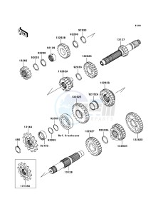 KX250F KX250W9F EU drawing Transmission