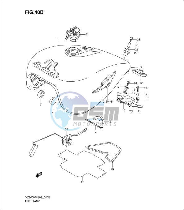 FUEL TANK (MODEL K9)