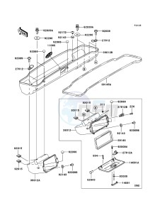 MULE 3010 DIESEL 4x4 KAF950B7F EU drawing Front Box