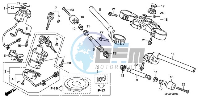 HANDLE PIPE/TOP BRIDGE