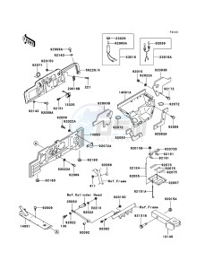 MULE 3010 DIESEL 4x4 KAF950-B3 EU drawing Frame Fittings