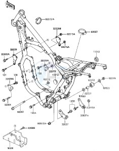 KX 250 D [KX250] (D1) [KX250] drawing FRAME FITTINGS