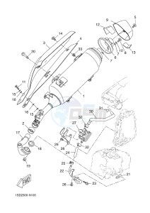 YPR400RA XMAX 400 ABS EVOLIS 400 ABS (1SD3) drawing EXHAUST