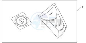 CBR1000RA9 UK - (E / ABS MKH) drawing TANKPAD / FUEL LID COVER