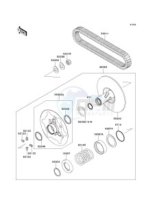 KSV 700 B [KFX 700] (B6F-B9F) B6F drawing DRIVEN CONVERTER_DRIVE BELT