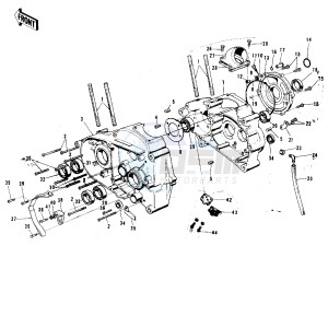 F9 A (-A) 350 drawing CRANKCASE -- 72-73 F9_F9-A 350- -