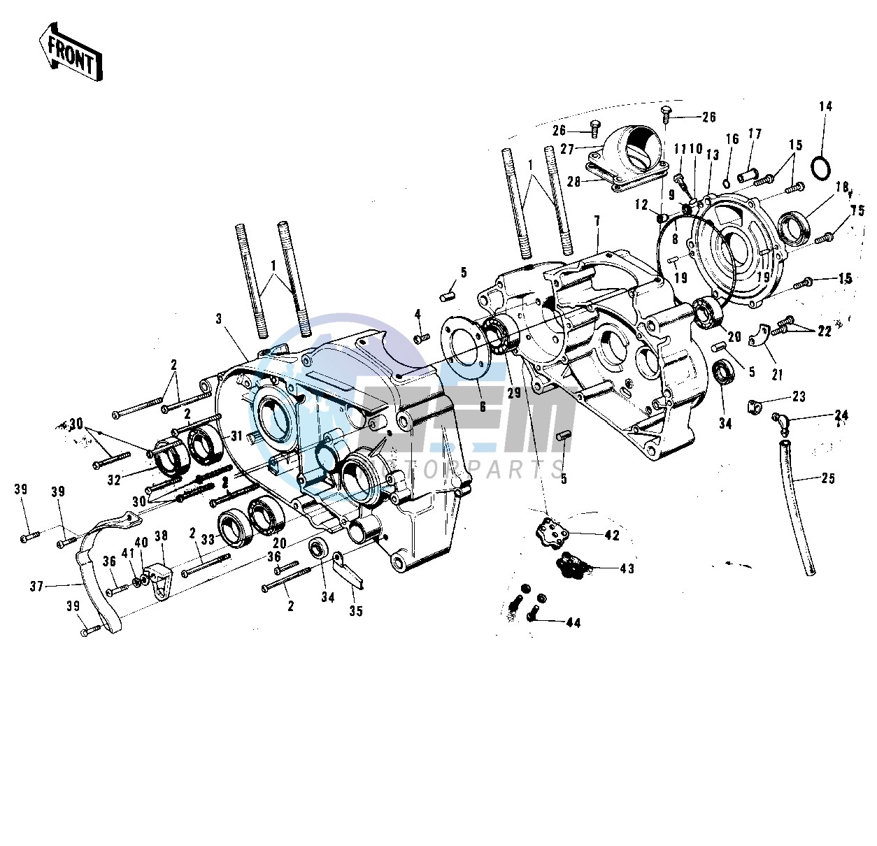 CRANKCASE -- 72-73 F9_F9-A 350- -