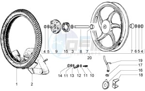 Ciao 50 Euro 1 drawing Alloy front wheel