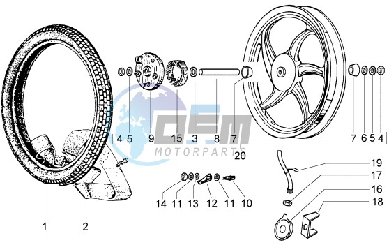 Alloy front wheel