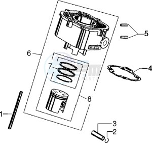 Eaglet automatic 50 drawing Cylinder-piston-wrist pin assy