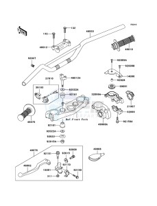 KX125 KX125-M3 EU drawing Handlebar