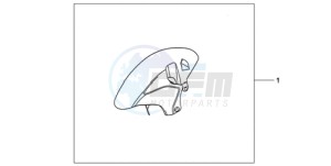 CBR1000RR9 UK - (E / MKH MME TRI) drawing CARBON FIBER FRONT FENDER