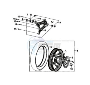 SYMPHONY ST 125 EURO4 L7 drawing REAR WHEEL