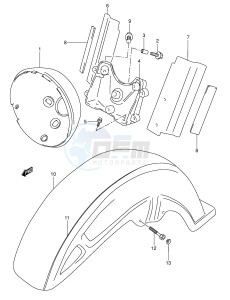 VL1500 (E2) drawing FRONT FENDER (MODEL W X)