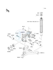 KVF 400 D [PRAIRIE 400] (D1-D4) [PRAIRIE 400] drawing SUSPENSION-- D1_D2- -