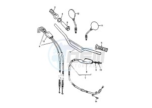 TT E 600 drawing STEERING HANDLE -CABLE