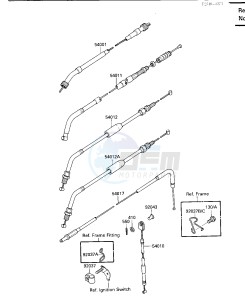 KL 650 A [KLR650] (A1-A5) [KLR650] drawing CABLE