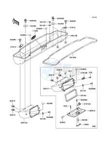 MULE 3010 DIESEL 4x4 KAF950B6F EU drawing Front Box